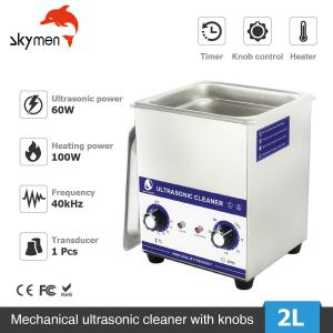 100W Heating Function Benchtop Ultrasonic Cleaner 2 Liter Tank 40KHz For Jewelry