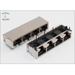 China conector agrupado de Jack modular RJ45 de 1 x 4 cuatro puertos para el repetidor de la red supplier