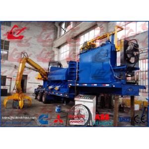 China Mobile Scrap Metal Baler Logger Hydraulic Metal Baling Press Diesel Engine Power Feeding Grab Equipped supplier
