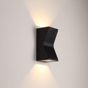 China High bright led outdoor wall light/up and down mounted led wall lamp Black shell external ip65 led wall light supplier