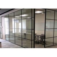 China ISO Modern Half Height Glass Cubicle Dividers  , Boss Office Partition Wall on sale