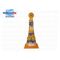 China 12 Hooks Corrugated Cardboard Hook Display 2 Sided Eiffel Tower Shaped Durable on sale