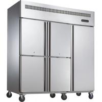 China Bars 3 Doors Commercial Silver Upright Freezer With Air Cooling on sale