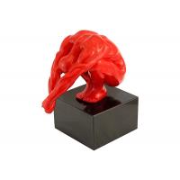 China Modern Art Outdoor Fiberglass Sculpture Figure Sport Swimmer Red Figurine on sale
