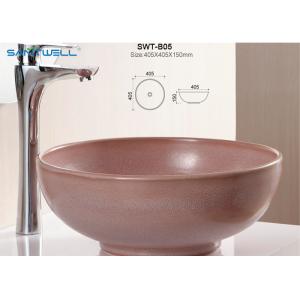 Self Cleaning Glaze Counter Wash Basin Ceramic Wash Basin 405 * 405 * 150mm