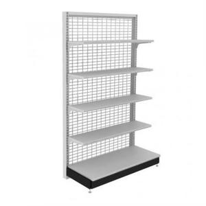 Metal Retail Store Display Stand Metal Wire Mesh Grid Display Shelving Rack