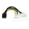 Molex 6 Pin Cable PCI Express Video Card 'Y' Splitter Power Adapter Converter