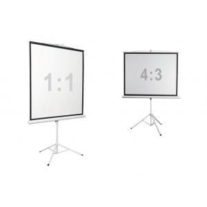 China Indoor / Outdoor Tripod Stand Projector Screen 70X70 For Home Cinema supplier