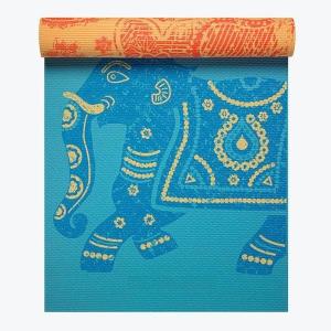 elephant yoga mat, elephant print yoga mat, reversible elephant yoga mat