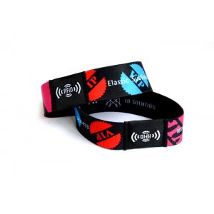 China Flexible Rfid Nfc Wristband , Elastic Rope Rfid Chip Bracelet Custom Printing supplier