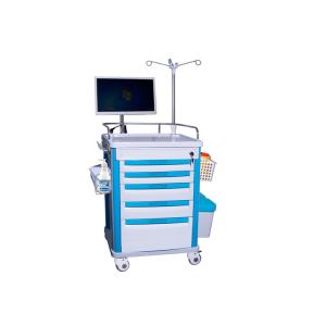 Hospital Nurse Mobile Computer Laptop Medical Trolley Workstation Wireless Nursing Trolley Cart (ALS-WT08)