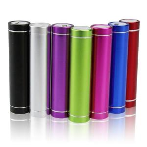 China Colorful 2600mAh Cylinder USB Power Bank External Battery Charger supplier