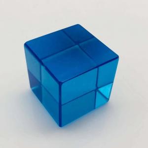 Souvenir Clear Resin Cube , Folk Art Acrylic Resin Flower Cube