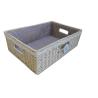 China paper rope storage basket with liner and lace wholesale