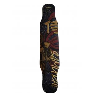 Maple Wood Flashing Pro Dancing Longboard Skateboard 9inch For Adult Ride