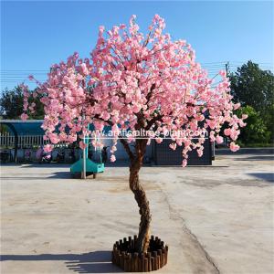 China Anti - Aging Outdoor Artificial Cherry Blossom Tree / Cherry Blossom Plastic Flowers supplier