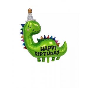 Dinosaur Foil Balloon Large Inflatable Cartoon Animal Round Dino Foil Balloon For Kid Toy Party