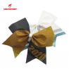 China Golden And Grey Sparkle Football Cheer Bows / Vivid Birthday Cheer Bow wholesale