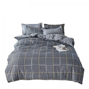China 100% Polyester Fabric King Size Linen Bed Room Set with Duvet Cover and Flat Sheet supplier