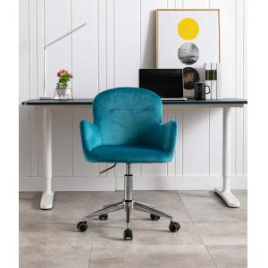 China Blue Tomile Spinny Office Chair Velvet Swivel Desk Chair High End supplier