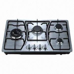 China Gas Hob with 4 Heads and Iron Burner Caps, Measures 760 x 500mm supplier
