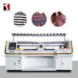 China La máquina para hacer punto plana del sistema doble para 14G hizo punto el suéter supplier