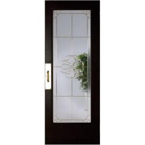 Decorative Leaded Glass Panels For Doors With Black Chrome Caming