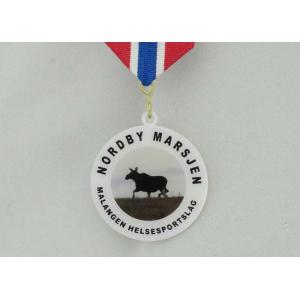 China Offset Printing Brass Custom Awards Medals , Sports Medals And Ribbons supplier