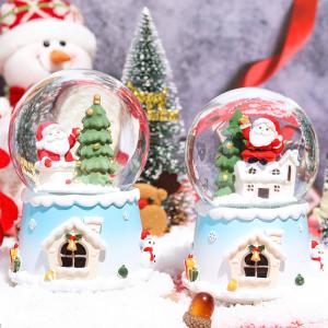 Blue House 80mm Polyresin Santa Christmas Snow Globes
