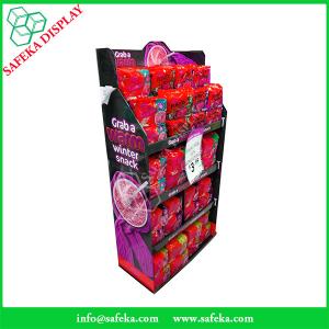 Products display wholesale Pop up cardboard dessert display portable food stand Paper display merchandisers for food