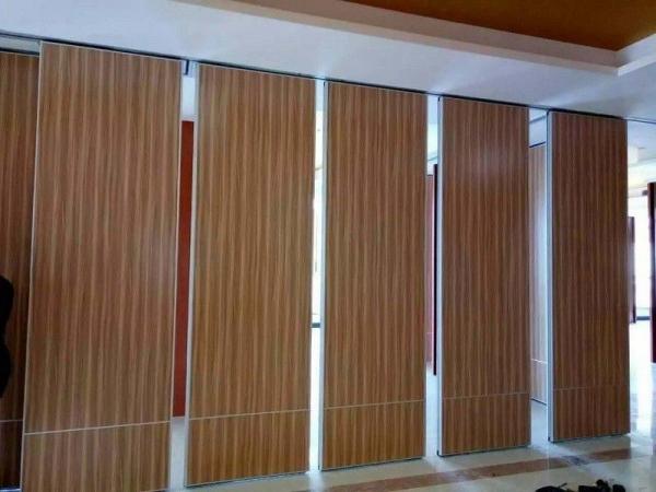 Ballroom Wooden Sliding Acoustical Hotel Partition Walls With Single / Double