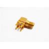 Networking SMA RF Connector , Female PCB Connector with Copper Conductor