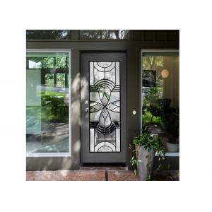 Natural Light Elegant Entry Door Custom Decorative Glass Windows Simple Diffusion Art