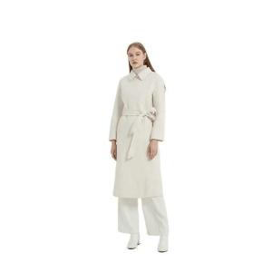China                  Stylish Thick Winter Trench Coats 90 % Wool White Cashmere Coat for Women              supplier