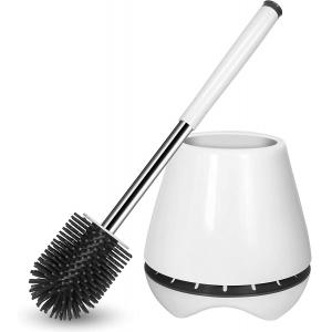 China 6.7*6.7*7.3 Toilet Brush Holder Set With Tweezers Cleaning 10.9 Ounces supplier