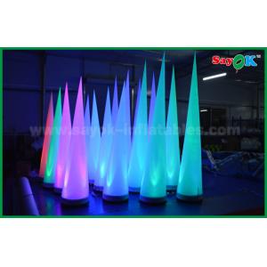 China Colorful Lighting Stage Decoration Inflatable Cone For Club / Promotion supplier