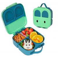 China Silicone Seal Plastic Bento Lunch Box 1400ml Capacity Bento Box Containers on sale