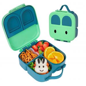 China Silicone Seal Plastic Bento Lunch Box 1400ml Capacity Bento Box Containers supplier