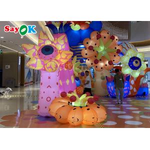 190T Oxford Cloth Inflatable Led Flower Plants For Wedding Decoration Lighting