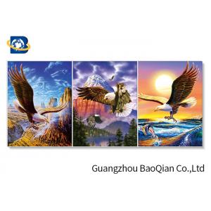 China 3d Animation 3d Pictures Natural Animation Of Flying Eagle For Indoor / Hotel Wall Poster supplier