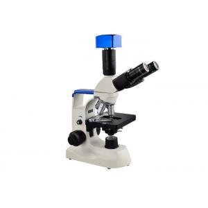 White Medical Laboratory Microscope , Science Lab Microscope 4 Holes Nosepiece