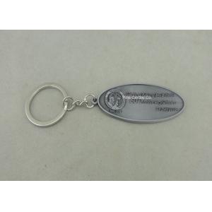 Zinc Alloy Iron Keychain With Laser Engraving Logo For Business Gift