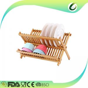 China foldable bamboo dish drying rack wholesale supplier