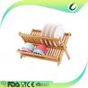 Eco-friendly bamboo folding dish drying rack for kitchen