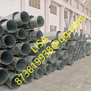 Poteaux en acier de transmission galvanisés à chaud Hongxin 55FT 2 segments Q355 dodécagonaux