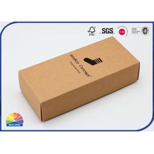 China 1c Print Rectangle Kraft Gift Box For Cotton Socks Packaging supplier