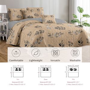 China Customized Homeuse Bedroom Quilt Bedding Set with Ultrasonic Stitching Technology wholesale