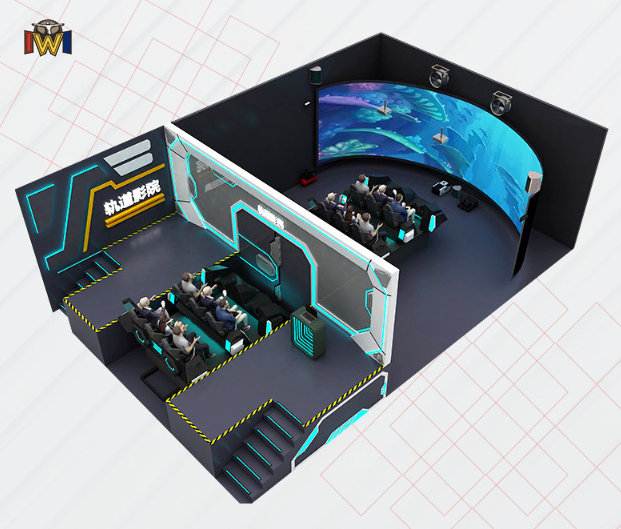 China High Brightness 6800 ANSI Lumens Curved Screen Cinema with 2.0 Channel Surround Sound and Modular Design for Theme Parks wholesale