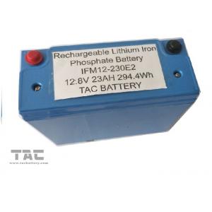 China Blue 12V LiFePO4 Battery Pack 26650 23AH With Housing UL2054 For Solar Lighting supplier
