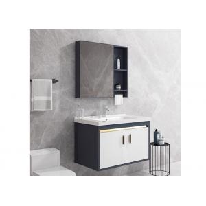 China Foshan Manufacturer Hot Sale Single Sink Design Modern Bathroom Vanity Set supplier